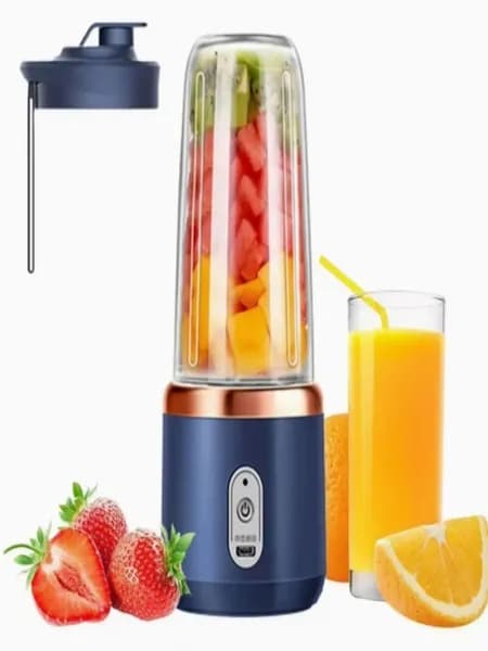 Соковыжималка электрическая SU06-PORTABLE-BLENDER, темно-синий