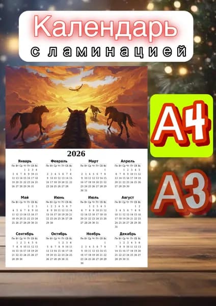 Календарь 2026 г., Настенный