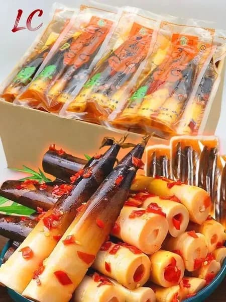 спаржа маринованная,побеги бамбука,чеснок маринованный