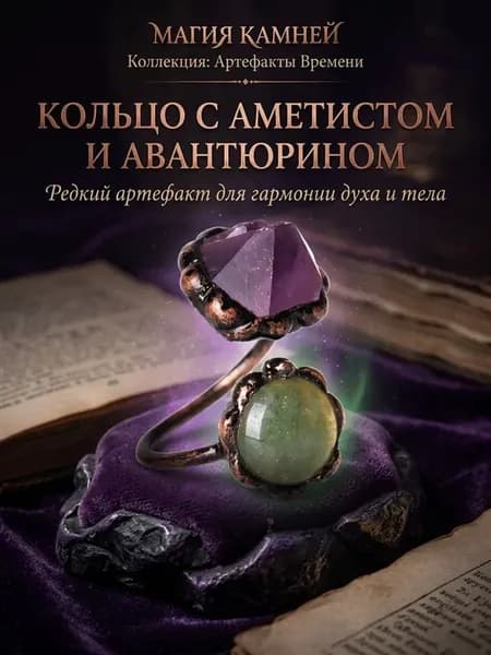 Оберег от сглаза и порчи для женщин кольцо с аметистом