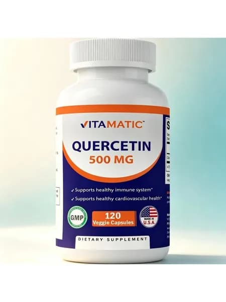 Vitamatic Кверцетин 500 мг - добавка для укрепления иммунной системы - 120 веганских капсул