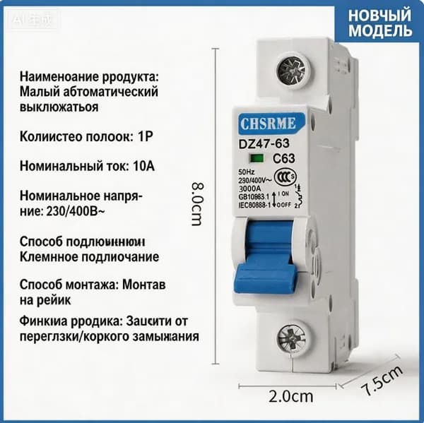 Автоматический выключатель 16А 1