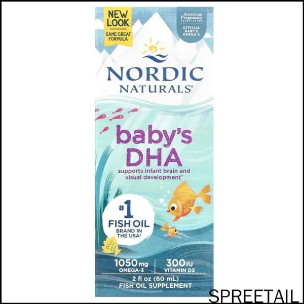 Nordic Naturals, Оmega-3+D3 для детей с рождения/омега-3 DHA 485мг+д3 300ед, 60мл