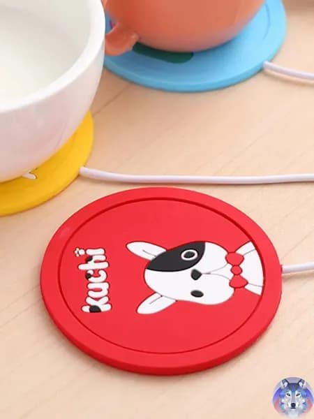 Подставка с подогревом для кружки, питание USB, поддерживает тепло напитков, красная расцветка
