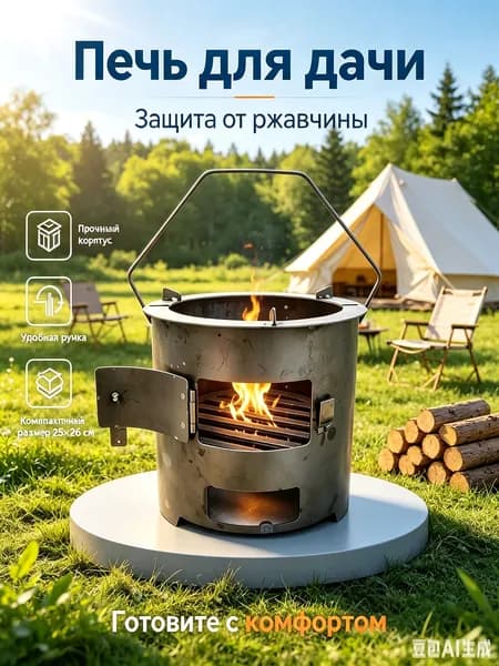 Печь-камин Напольная установка