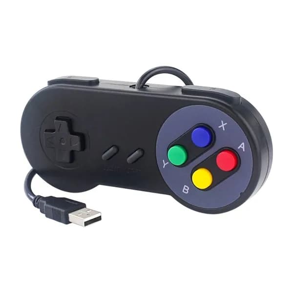 (1 шт.) Готовый к использованию контроллер для RetroPie, в стиле SNES - черный