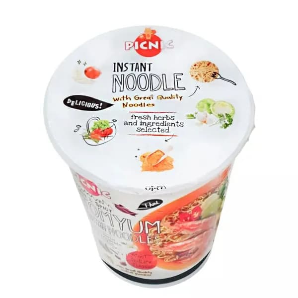 Лапша быстрого приготовления со вкусом Том ям с креветкой, Picnic, 60 г