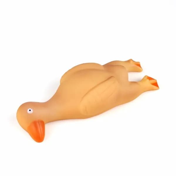 Виниловая игрушка-пищалка для собак Утка, 16*7см., Migliores
