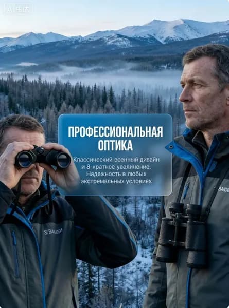 Россия,Бинокль Байгыш БПЦс 8*30M,