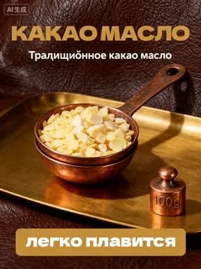 Какао-масло Рафинированное 100г. 1шт.