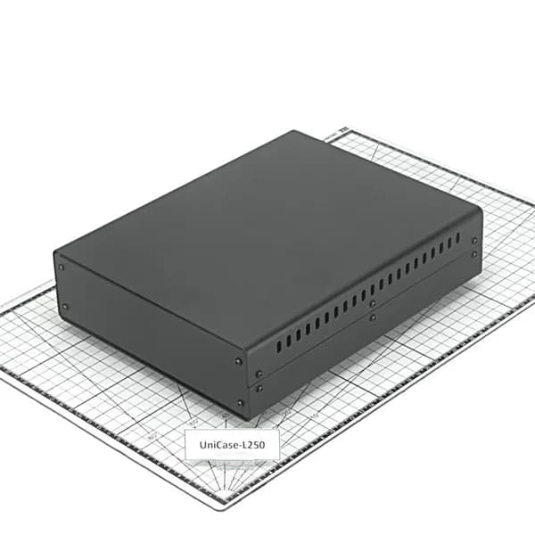UniCase-L250 Универсальный металлический корпус для радиоэлектронных устройств. Внеш.размеры (ШхГ-В) 200х250-60