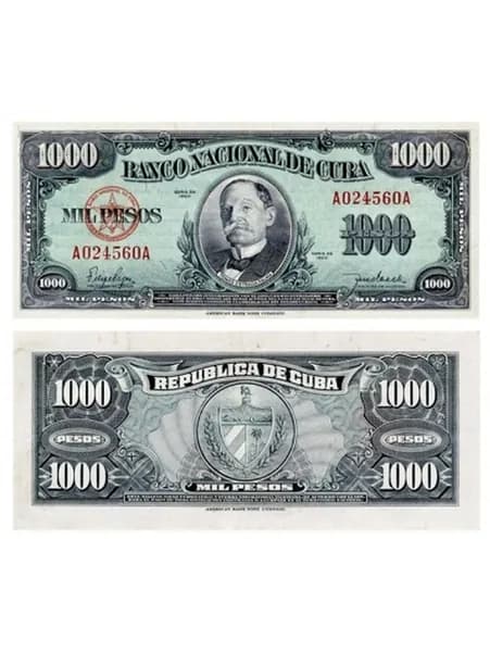 1000 песо 1950 Куба, вид 2, копия