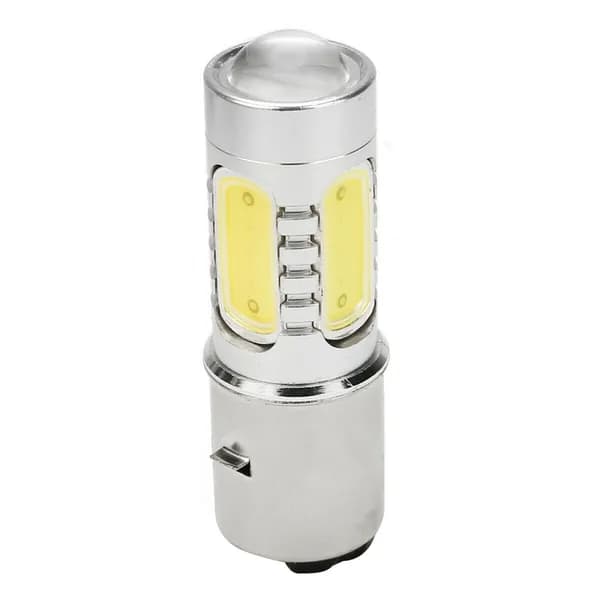 12V H6 BA20D 4 COB LED Белая светодиодная лампа для фары мопеда или квадроцикла