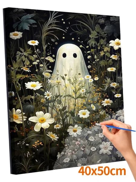 Картина по номерам Без рамки 40x50cm,цветной холст - Цветы