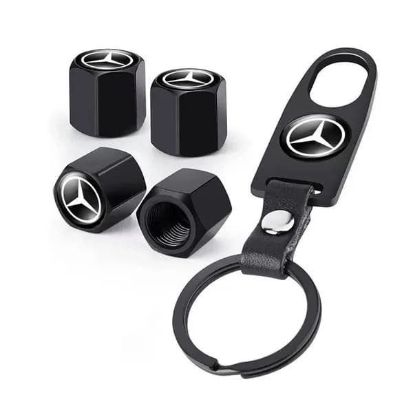 Колпачки для воздушных клапанов колес с брелоком для Mercedes Benz C180 C200 C260 C300 W108 W124 W126 W140 W168 W169 аксессуары