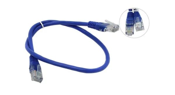 Патч-корд Exegate UTP cat.5e, LSZH, 0.5м, синий EX286380RUS