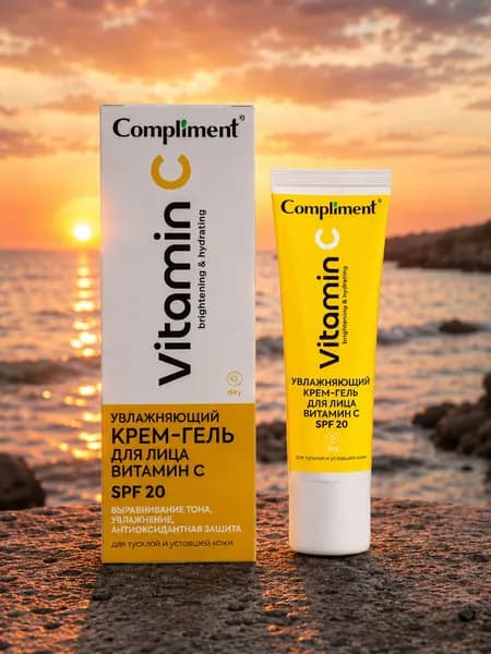 Compliment Витамин С Увлажняющий Крем-гель для лица с спф spf 20 солнцезащитный 50мл