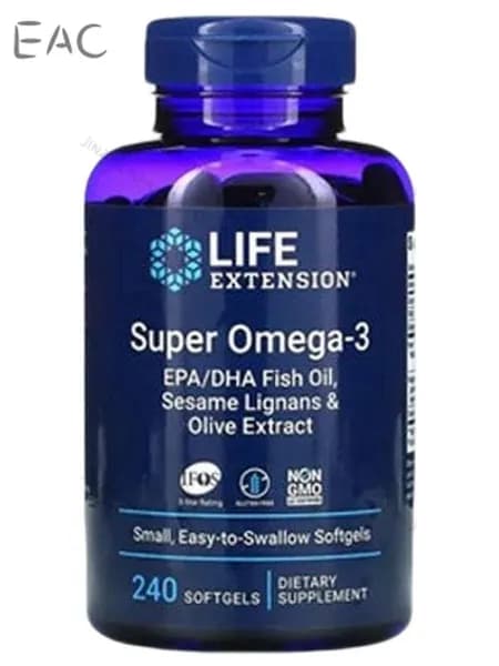 Омега-3 Life Extension Super Omega-3 240 капсул БАД