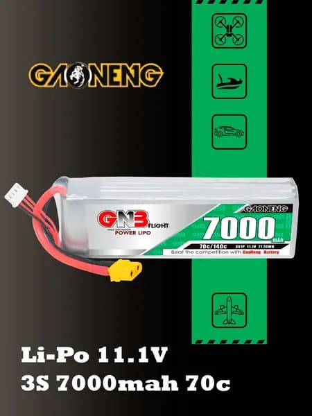 Аккумулятор Li-po Gaoneng GNB 7000mah 3S1P 11.1V 70C 33x44x137mm XT60