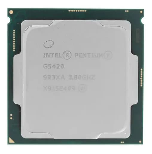 Процессор Intel Pentium Gold G5420 (CM8068403360113) OEM - LGA 1151-v2, 2 х 3.8 ГГц, L2 - 0.5 МБ, L3 - 4 МБ, 2хDDR4-2400 МГц, Intel UHD Graphics 610, TDP 54 Вт
