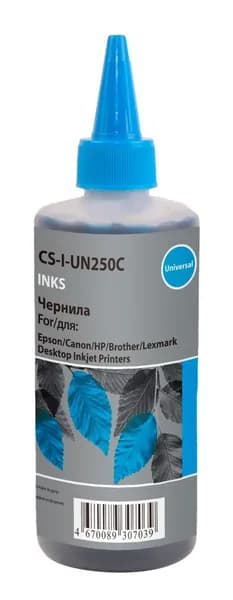 Чернила Cactus CS-I-Un250C голубой, флаконов: 1, объём 250мл, для HP/Lexmark/Canon/Epson/Brother