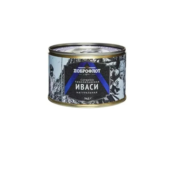 Доброфлот Сардина (иваси) тихоокеанская натуральная, 245 г