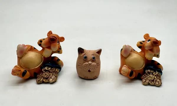 Статуэтка ТИГРЯТА И КОТИК искусственный камень
