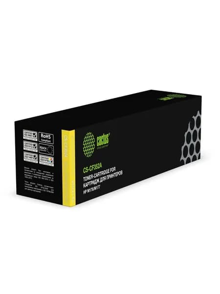 Картридж Cactus CS-CF352A CF352A желтый, для HP M176/M177, ресурс до 1000 страниц