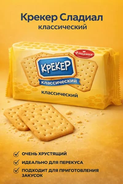 Крекер Сладиал классический 2шт по 105г