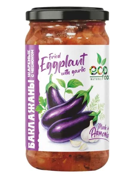 Баклажаны жареные с чесноком EcoFood 350г