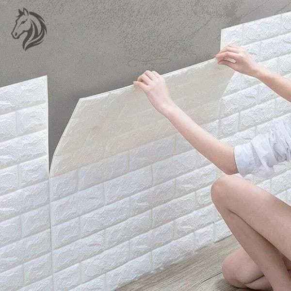 3D самоклеящаяся панель из белого кирпича для стен и потолка 1000*70*3mm обои для кухни, моющиеся, влагостойкие, изголовье кровати мягкое