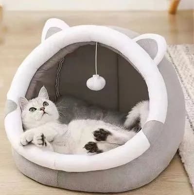 Домик для собаки и кошки, будка для животных мелких пород, дом лежанка для собак и кошек ещ