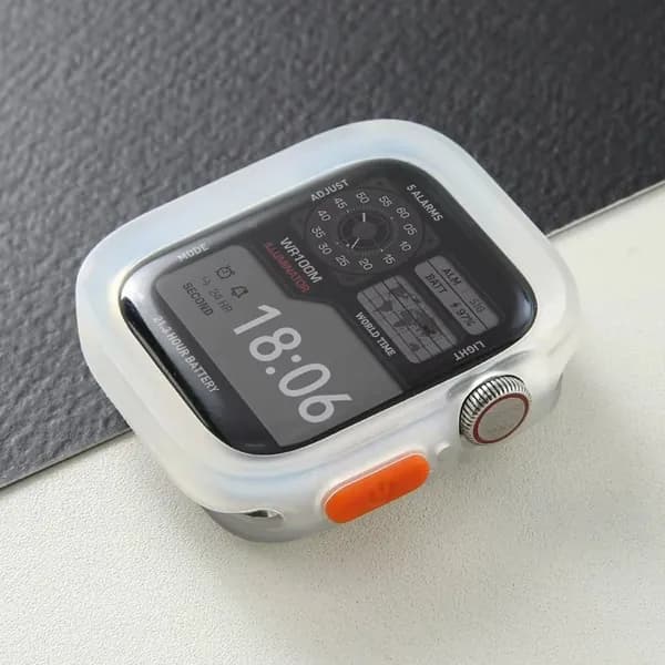 Защитный силиконовый чехол для корпуса часов Apple Watch 45 mm, бампер на Апл Вотч 7, 8, 9
