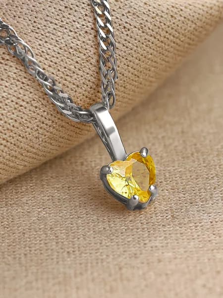 Подвеска сердце серебро 925 с фианитом