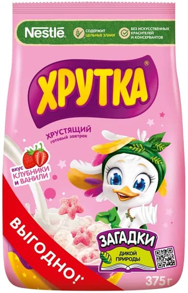 Хрутка Готовый завтрак Клубнично-ванильное настроение 375 г