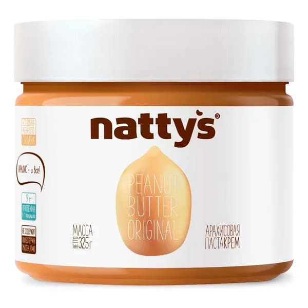 Паста Nattys арахисовая 325 г
