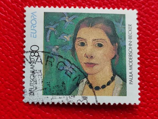Марки Германия 1996. "Автопортрет Паулы Модерзон-Беккер, 1876-1907 ". Гашение - См фото