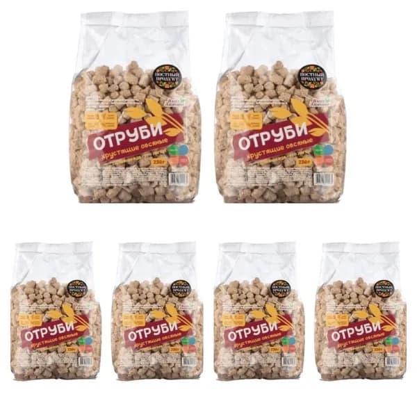 Ваше здоровье Отруби овсяные, 230 гр, 6 уп/