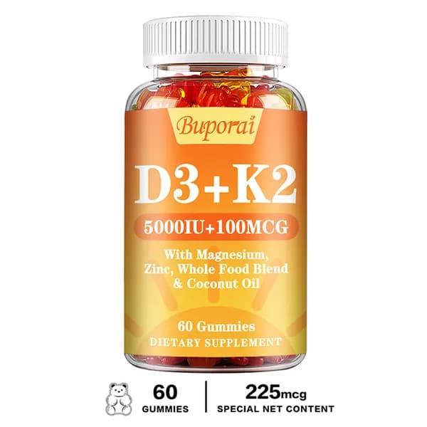 Жевательные витамины Buportti Vitamin D - содержат D3, K2, магний, цинк - укрепляют кости, поддерживают мышцы и способствуют укреплению иммунитета