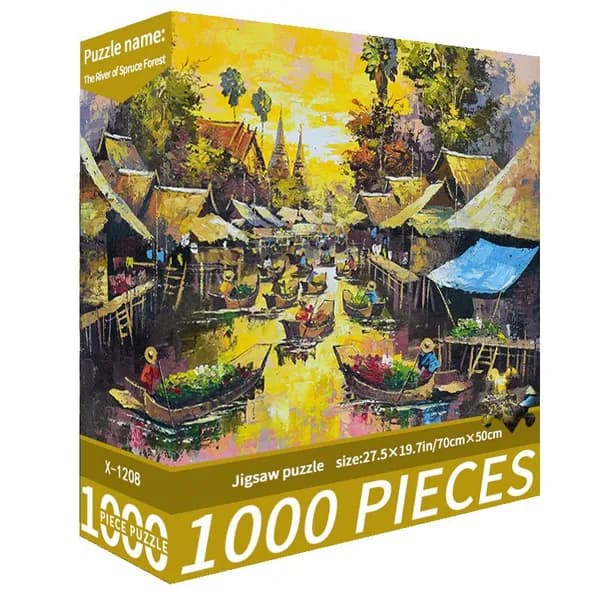 Пазл "Река в еловом лесу", 1000 деталей