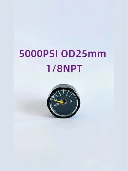 Od25 1/8NPT 5000PSI ЗИП, аксессуары для пневматики и страйкбола Манометр регулятора пейтбола пневматики и страйкбола Манометр регулятора пейтбола Od22 1/8NPT 6000PSI