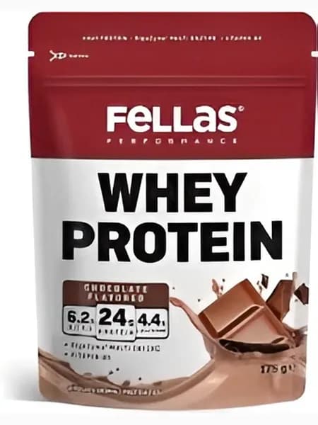 FELLAS Protein Powder 175 г (5 порций) со вкусом шоколада / FELLAS Protein Powder in Chocolate Flavor,175 grams.