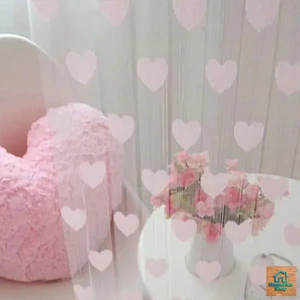 Тюль  100x200 см крепление Петли, розовый