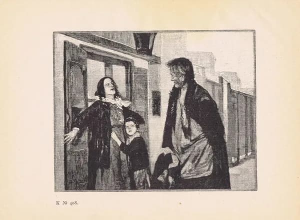 Антикварная гелиогравюра. Иван Павлов. Не пущу. Россия, 1922 год