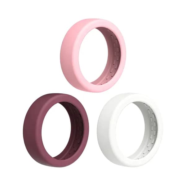 Чехол силиконовый для кольца Oura Ring 5, комплект из 3 шт., размер S (6 9), белый, розовый, бордовый