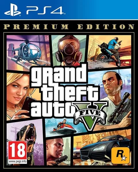Игра GTA V Grand Theft Auto. Premium Edition (PlayStation 4, Русские субтитры)