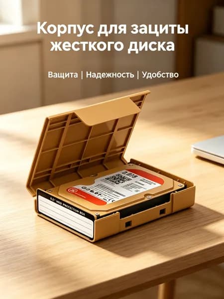 Защитный чехол для жесткого диска, красочный ящик хранения накопителей 3,5 дюйма с противоударным покрытием безопасного данных