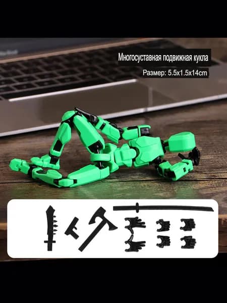 Подвижная фигурка с множеством суставов по технологии 3D-печати, коллекционная модель с набором оружия и деталей для кастомизации