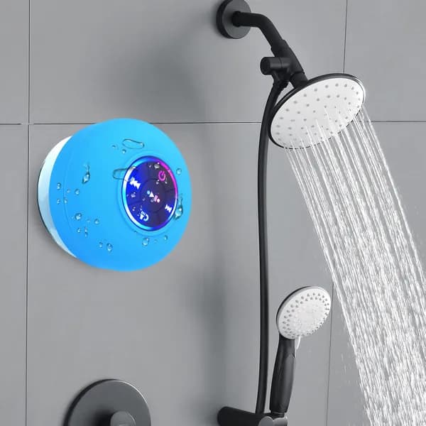 Водонепроницаемая Bluetooth-колонка с LED-подсветкой и присоской
