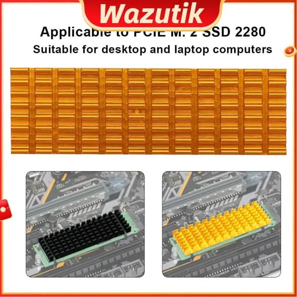Радиатор SSD золотой